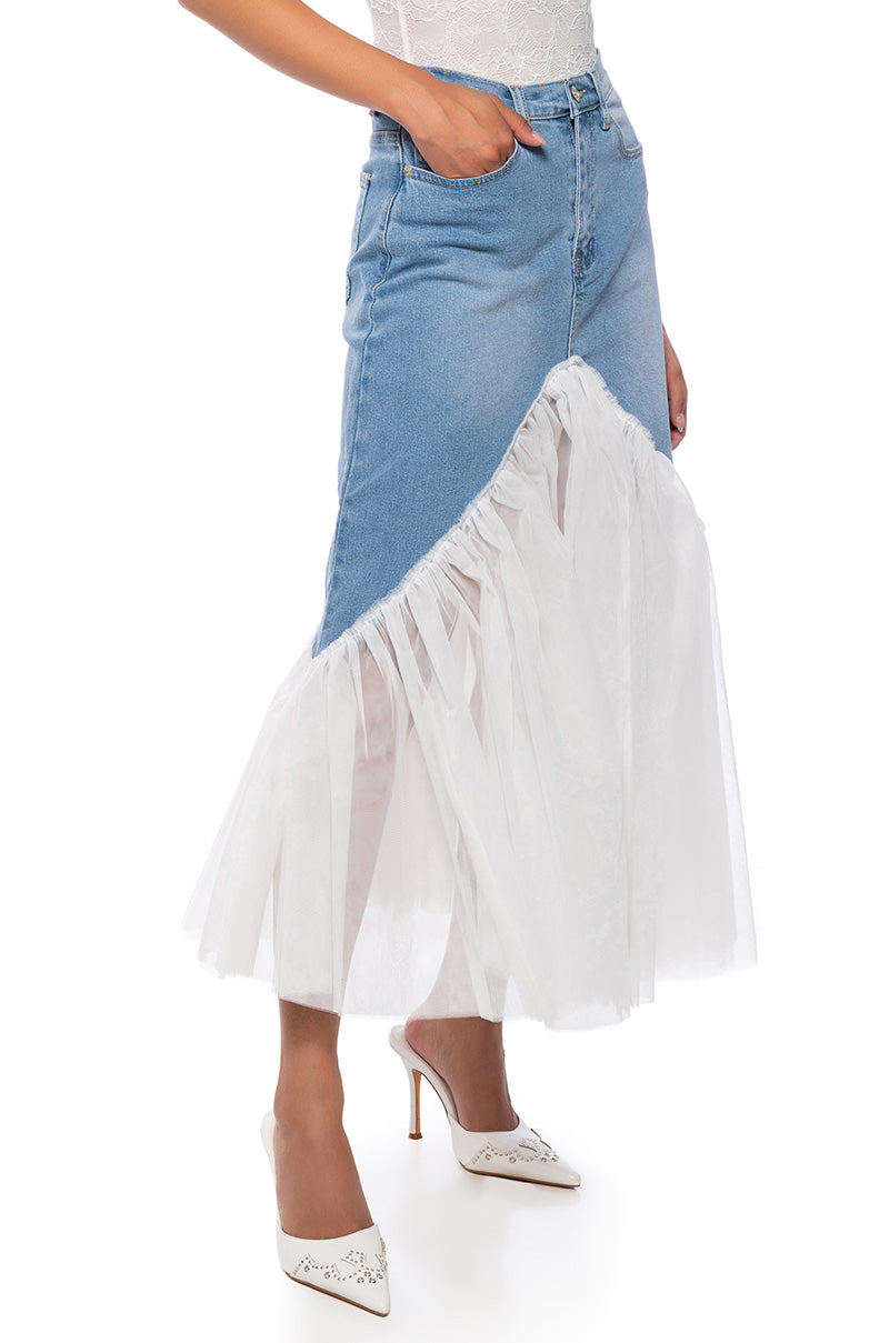 FANTASIA DENIM MAXI SKIRT