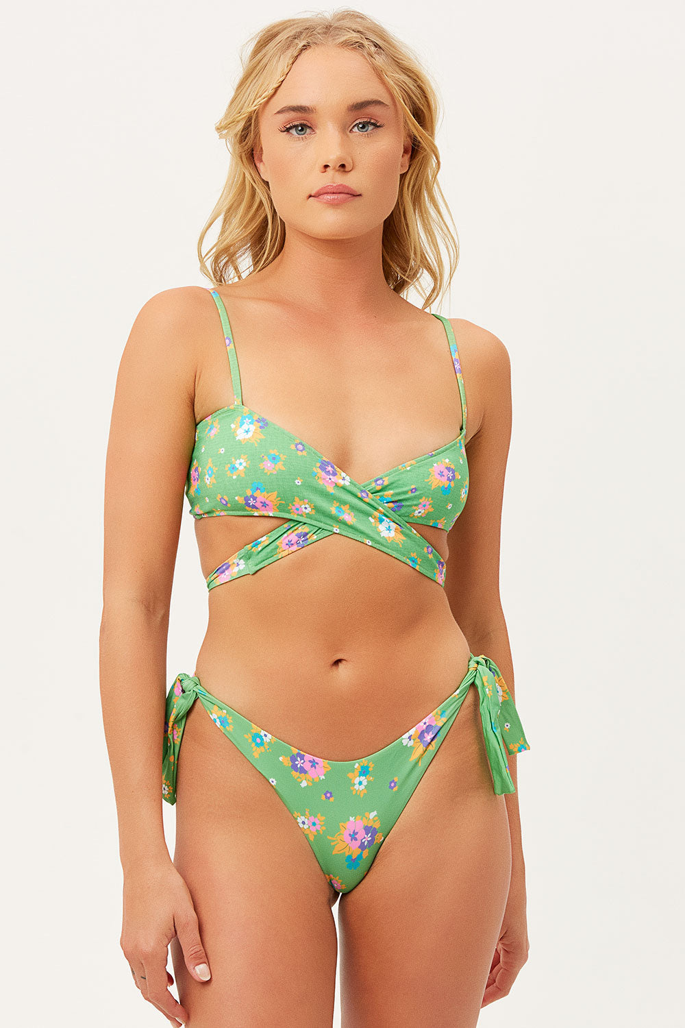 Falcon Wrap Bikini Top - Meadow