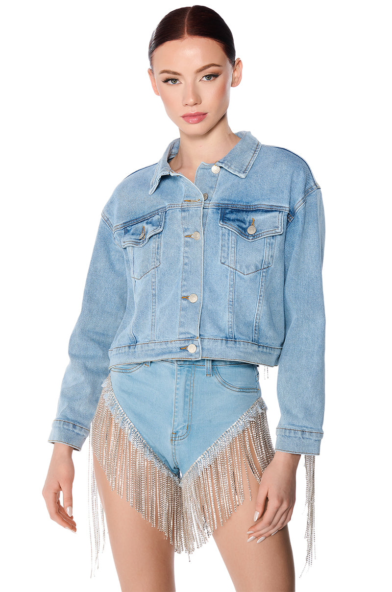 DOLLY CROPPED JEAN JACKET