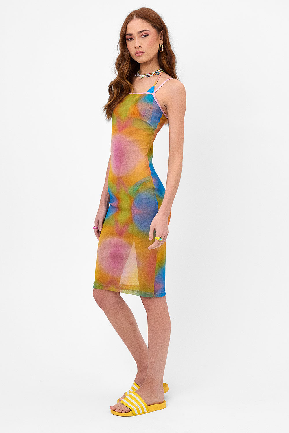 Dixie Mesh Dress - Serotonin