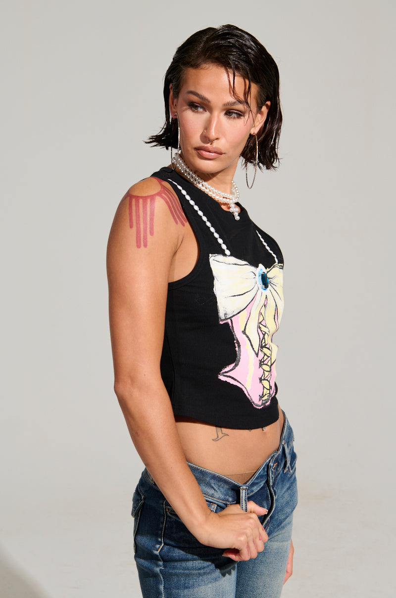 SUPER LADYLIKE SLEEVELESS GRAPHIC TANK