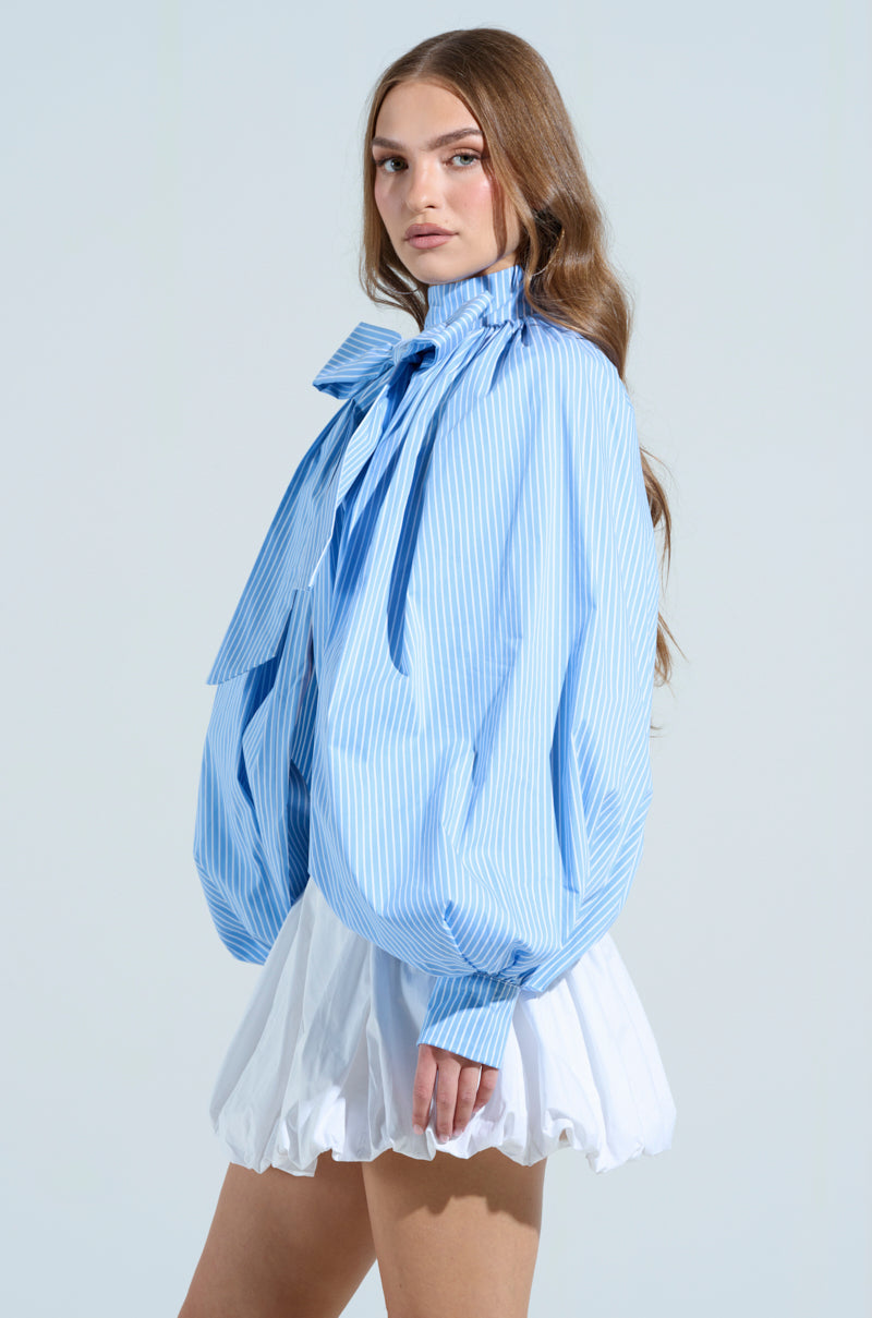 MASTERPIECE POPLIN PUFF LONG SLEEVE TOP