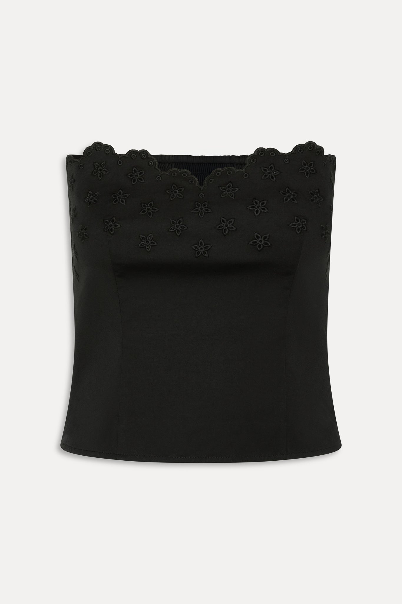 Twilight Embroidered Corset Top - Black