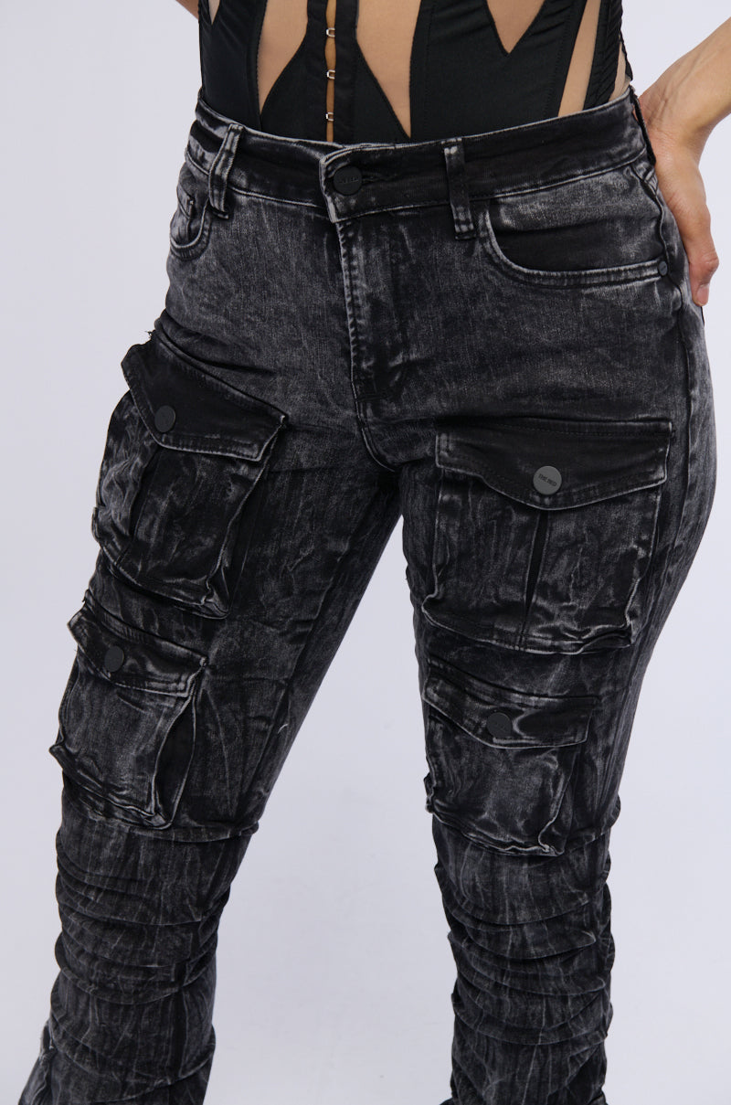 MATRIX HIGH RISE STACKED JEANS