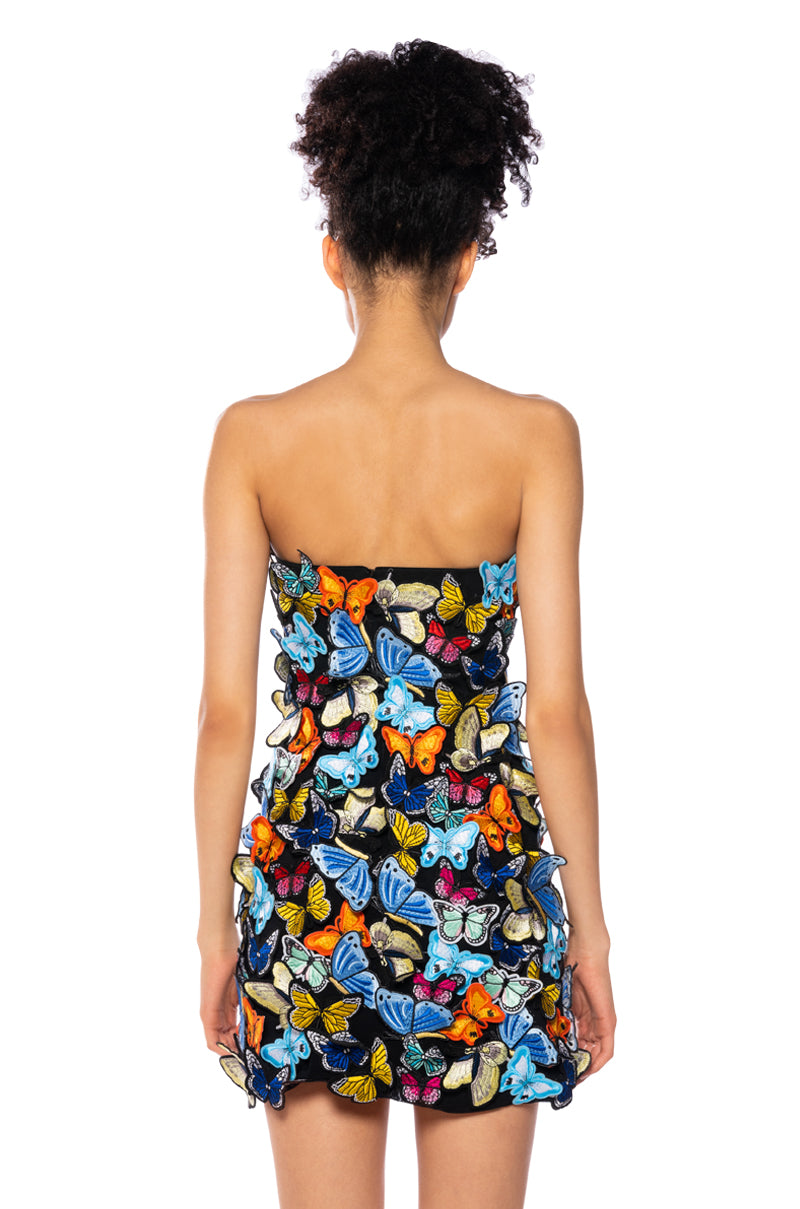 TAKE FLIGHT BUTTERFLY MINI DRESS