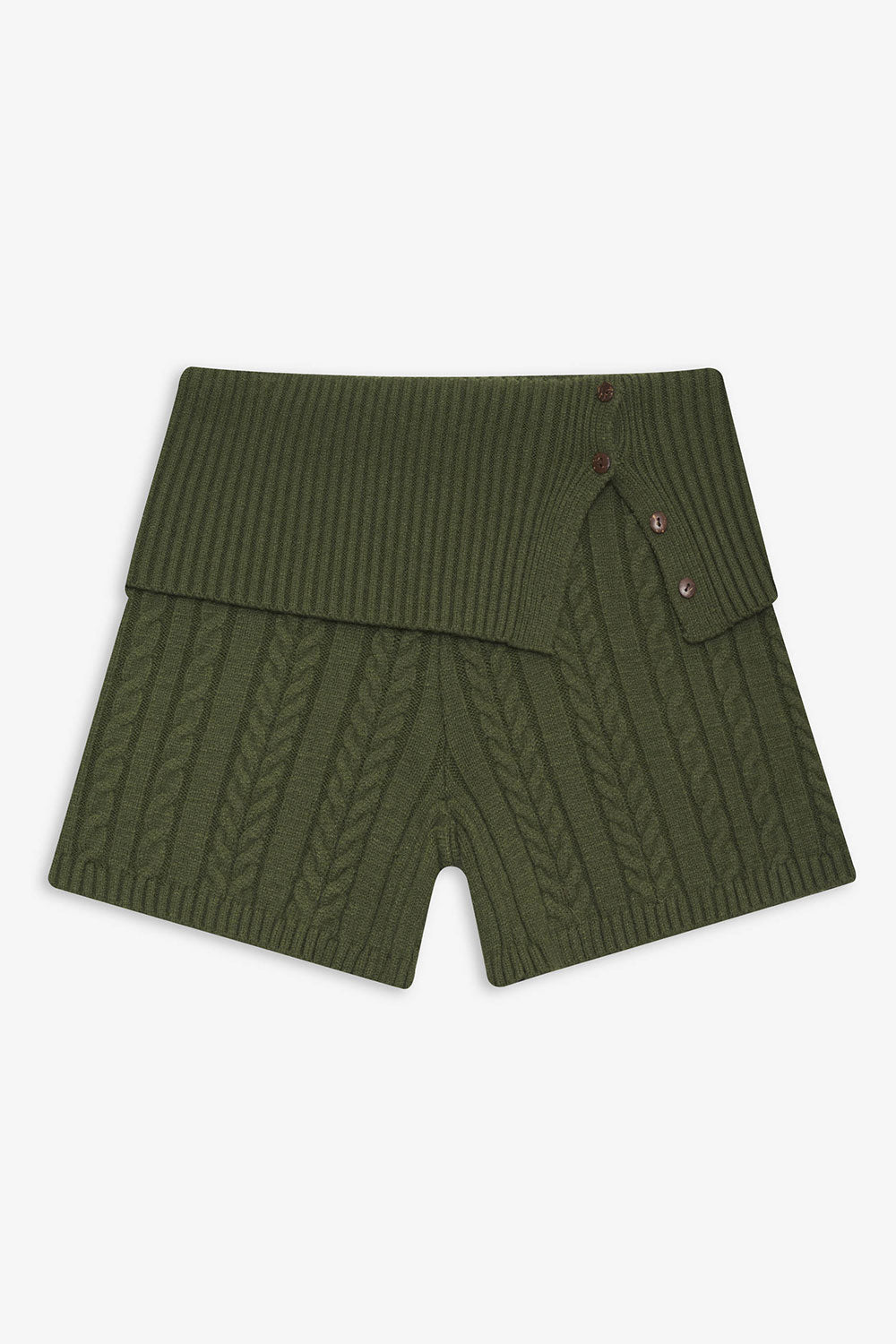 Nolan Cable Cloud Knit Mini Short - Jade Green