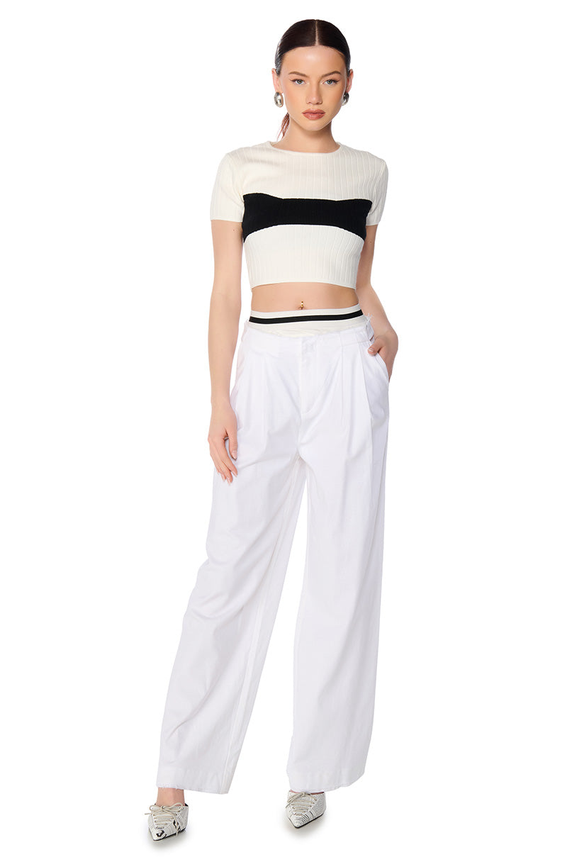 ALASTOR ELASTIC WAIST WIDE LEG TROUSER