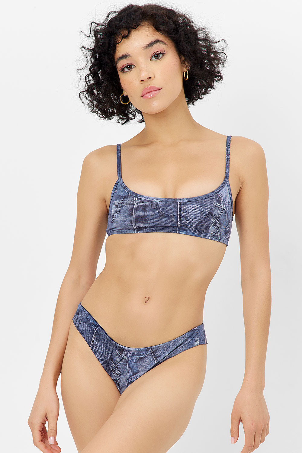 Dawson Cheeky Bikini Bottom - Blue Jean