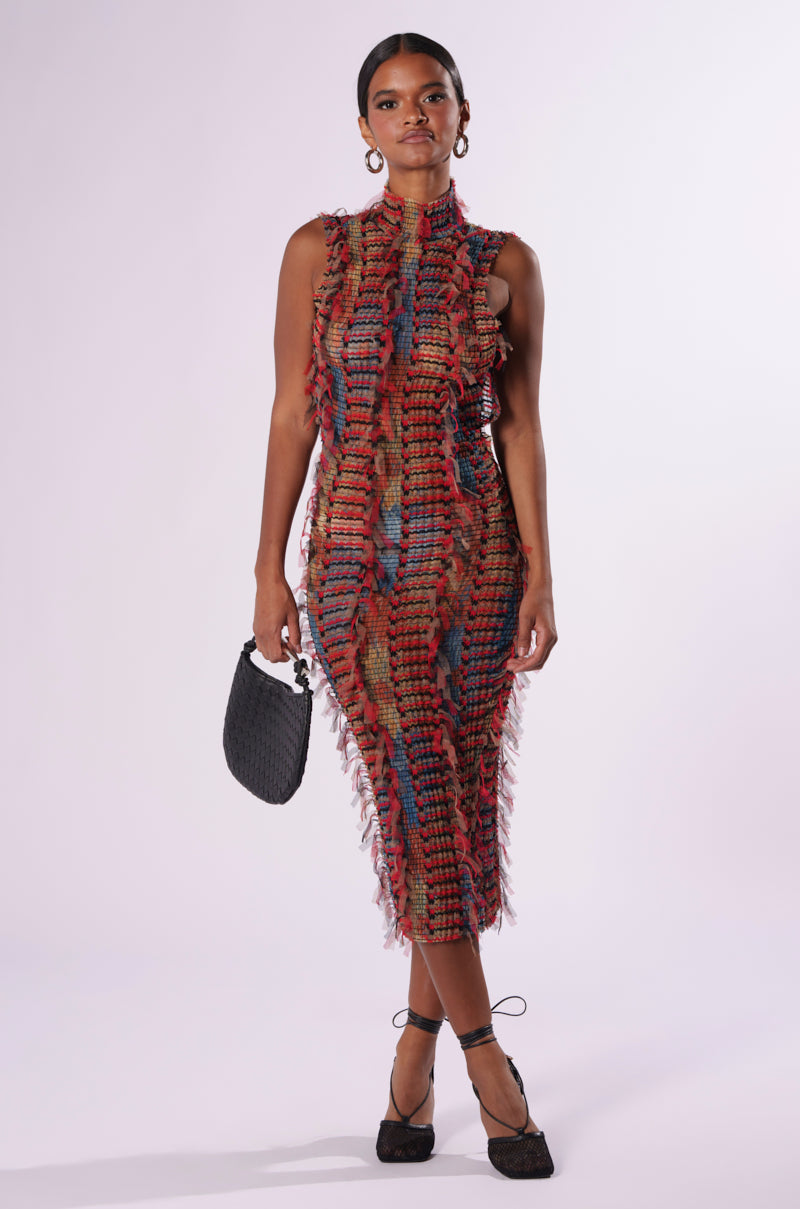 SUMMER TIME LIVIN MESH MIDI DRESS