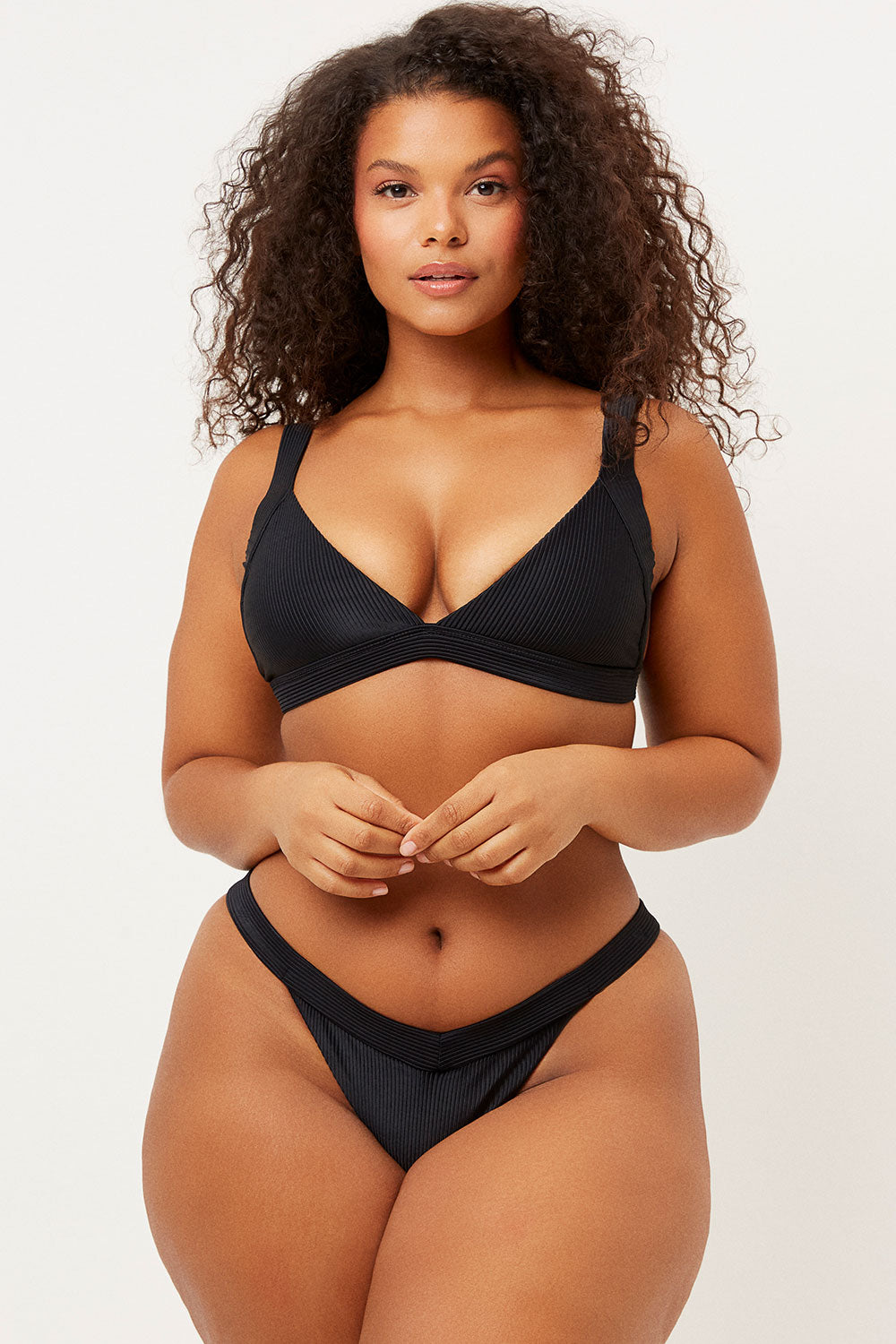 Georgia Bralette Bikini Top - Black