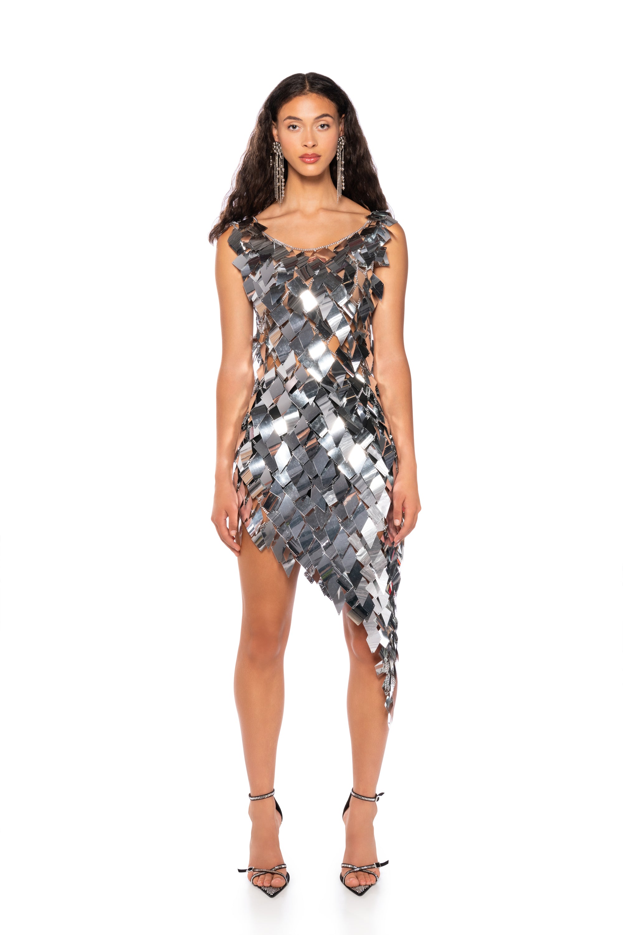 ITS A PARTY SEQUIN CHAIN MINI DRESS