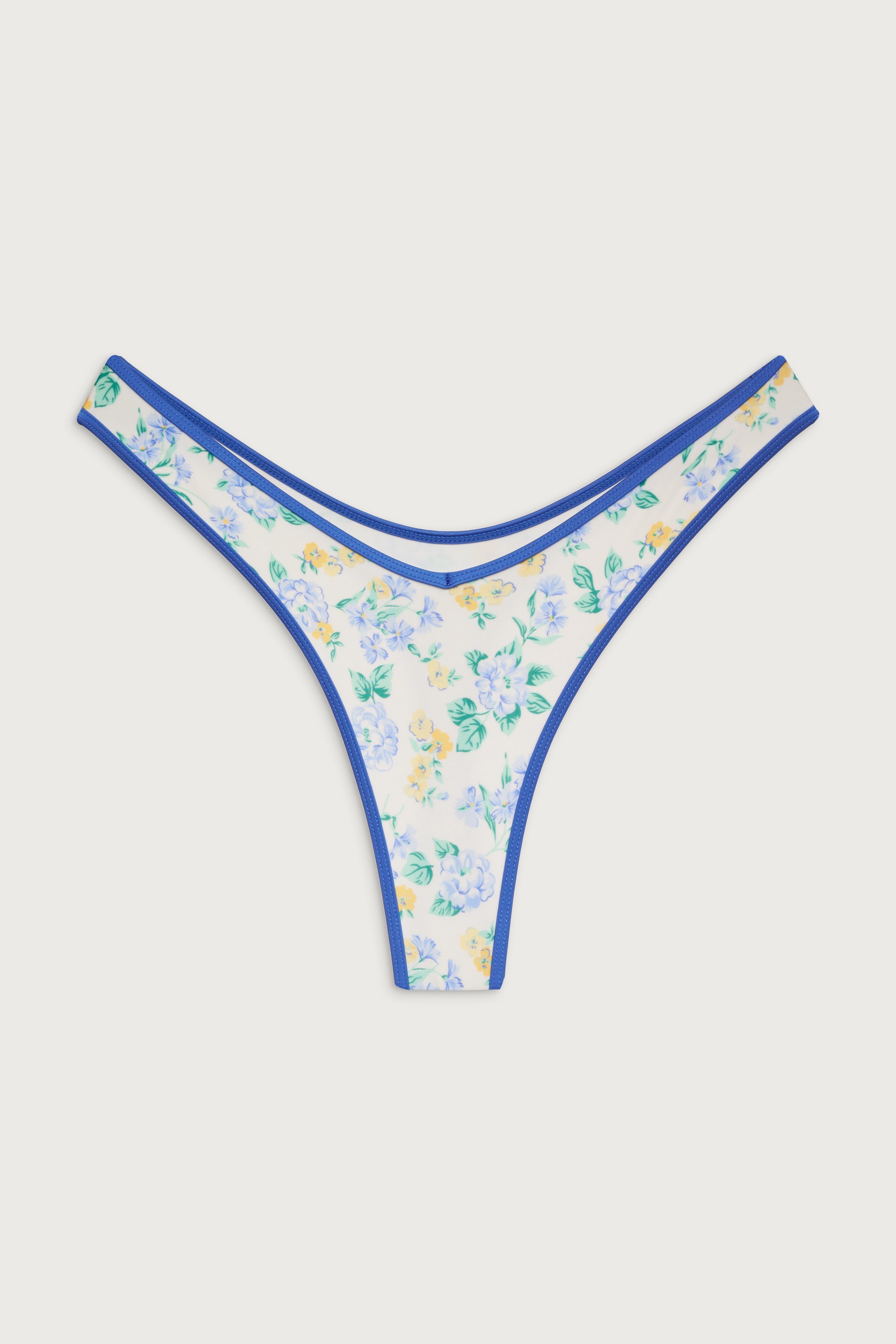 Brittany Shine Micro Bikini Bottom - Coastal Floral