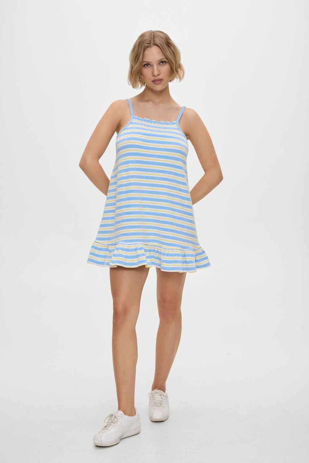 April Striped Babydoll Dress - Ashbury Stripe