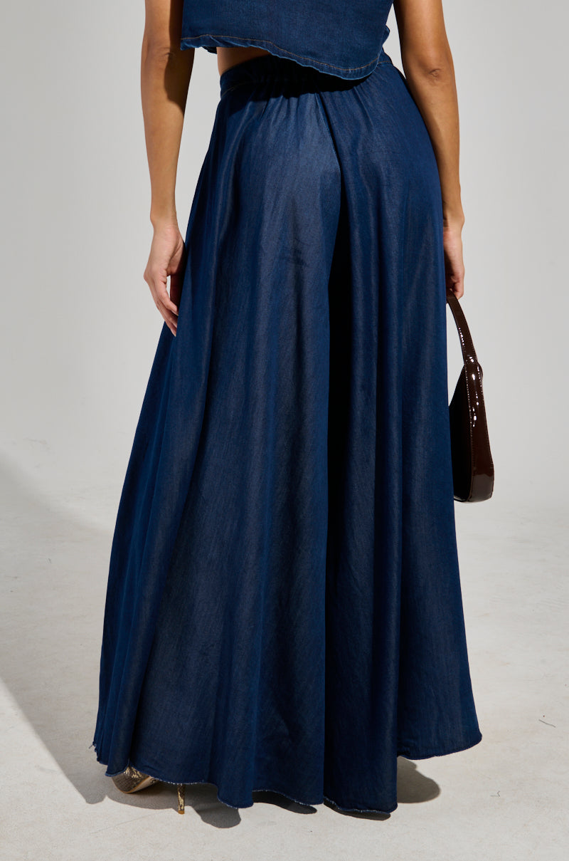 CARRIE ULTRA WIDE LEG DENIM TROUSER