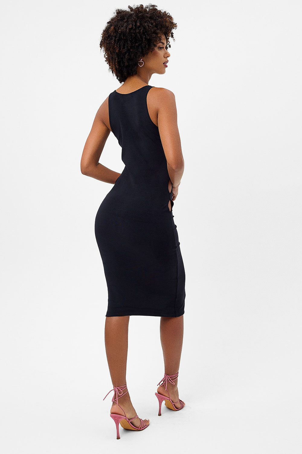 Sterling Terry Midi Dress - Black