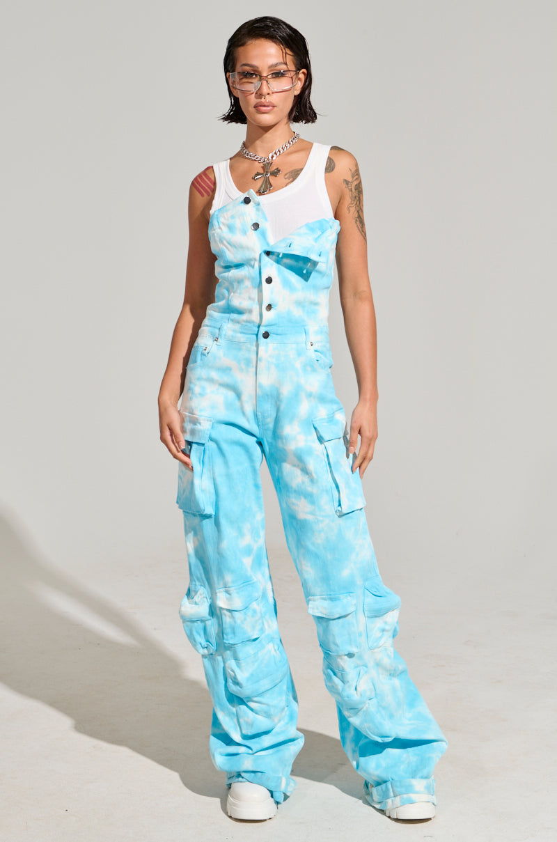 HEAD IN THE CLOUDS DENIM JUMPSUIT