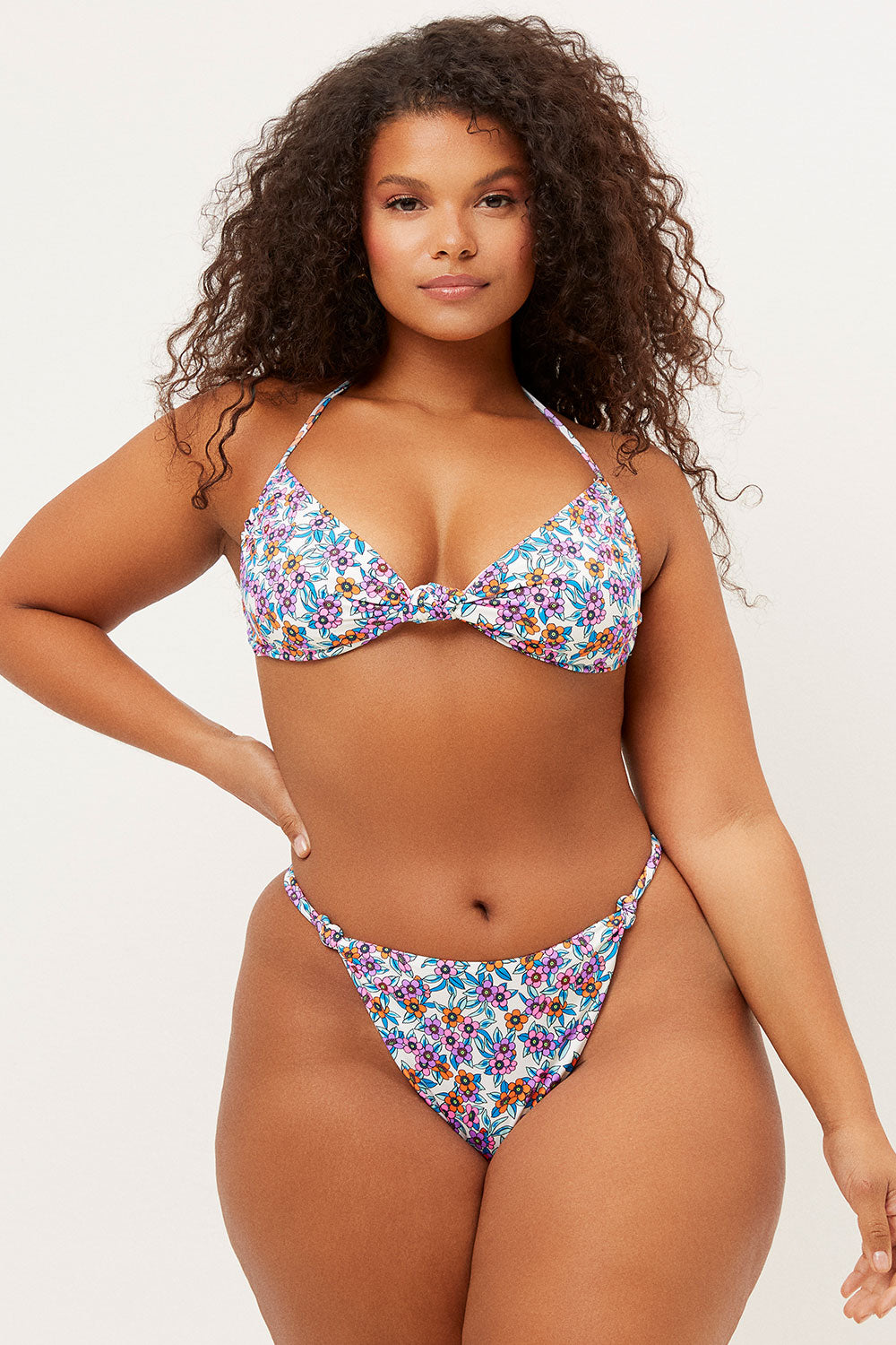 Gabe Halter String Bikini Top - Flower Farm