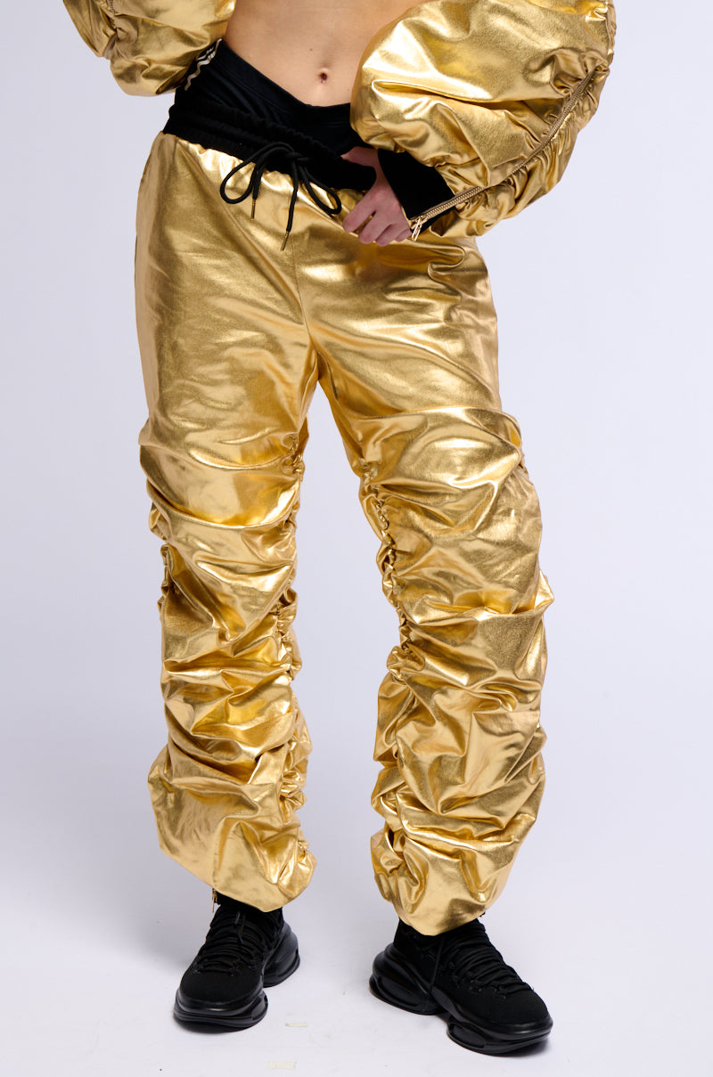 PUT A SMILE ON METALLIC JOGGER