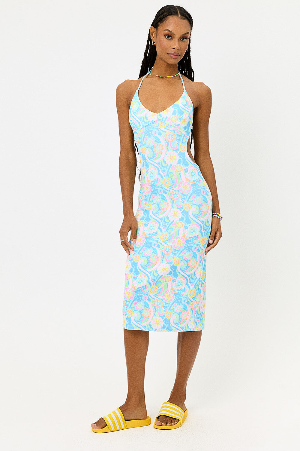 Benatar Terry Halter Dress - Sunshower