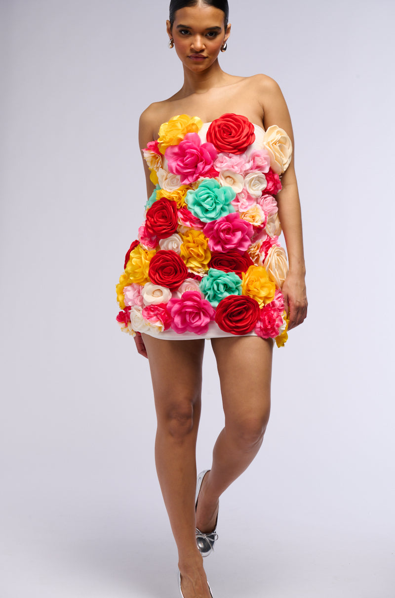 FLOWER POWER MINI DRESS