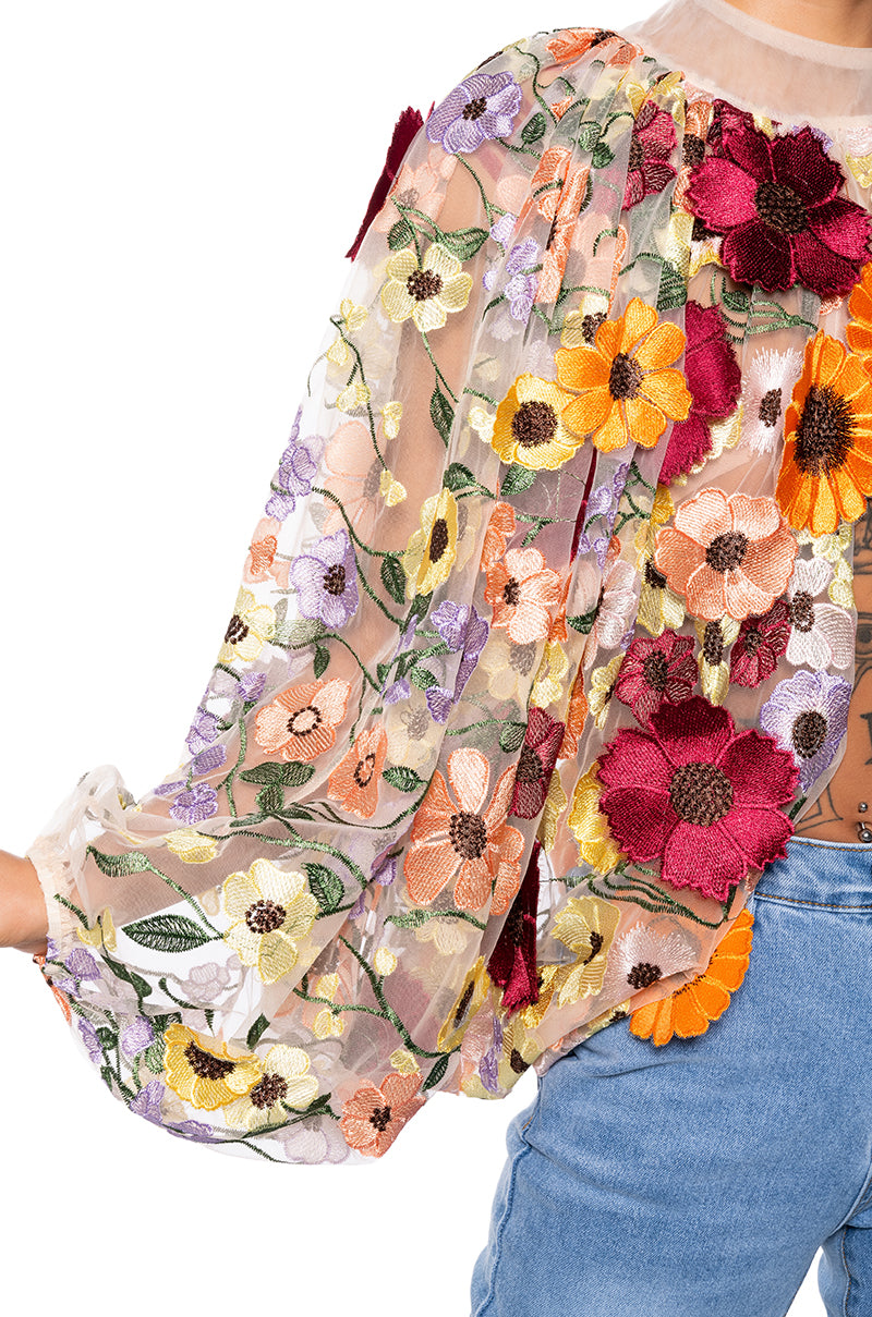 GARDEN DREAMS FLORAL BLOUSE