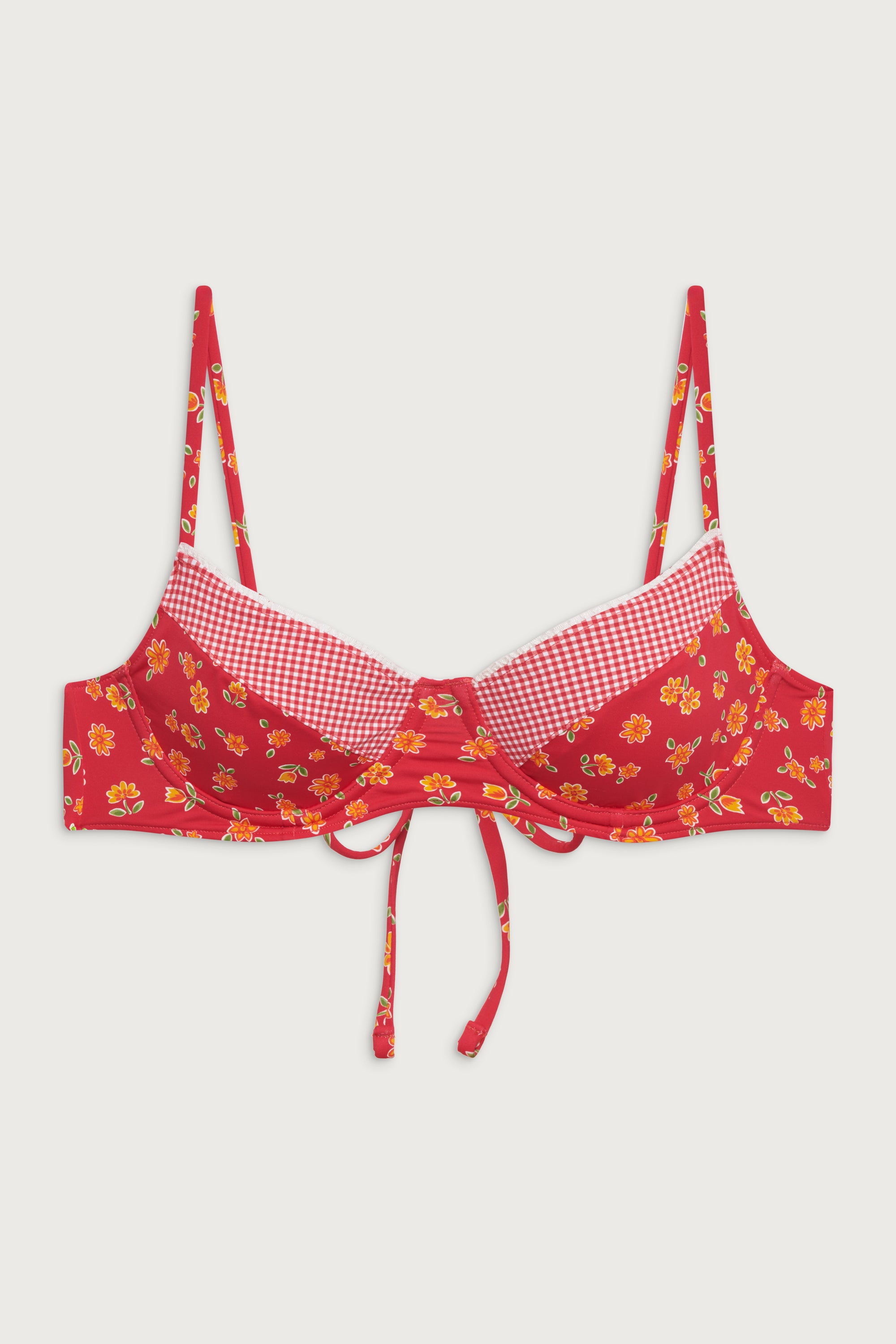 Autumn Floral Underwire Bikini Top - Summer Flower