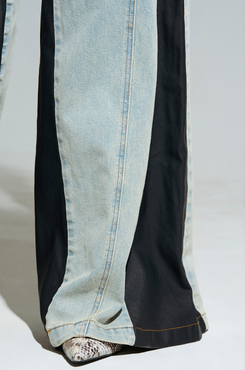 WILL COLORBLOCK WIDE LEG JEAN