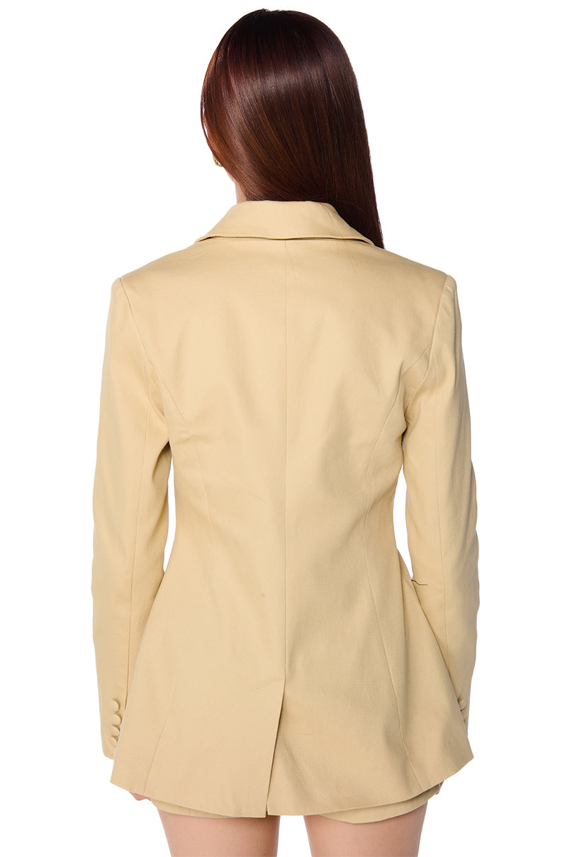 HANSEL KHAKI FITTED BLAZER