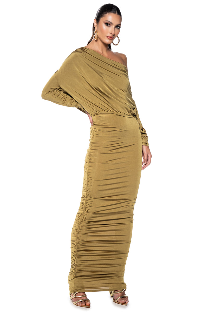 READY FOR IT SLINKY LONG SLEEVE MULTIWAY MAXI DRESS