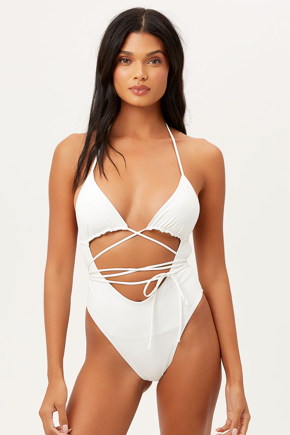 Gemma Wrap One Piece Swimsuit - White