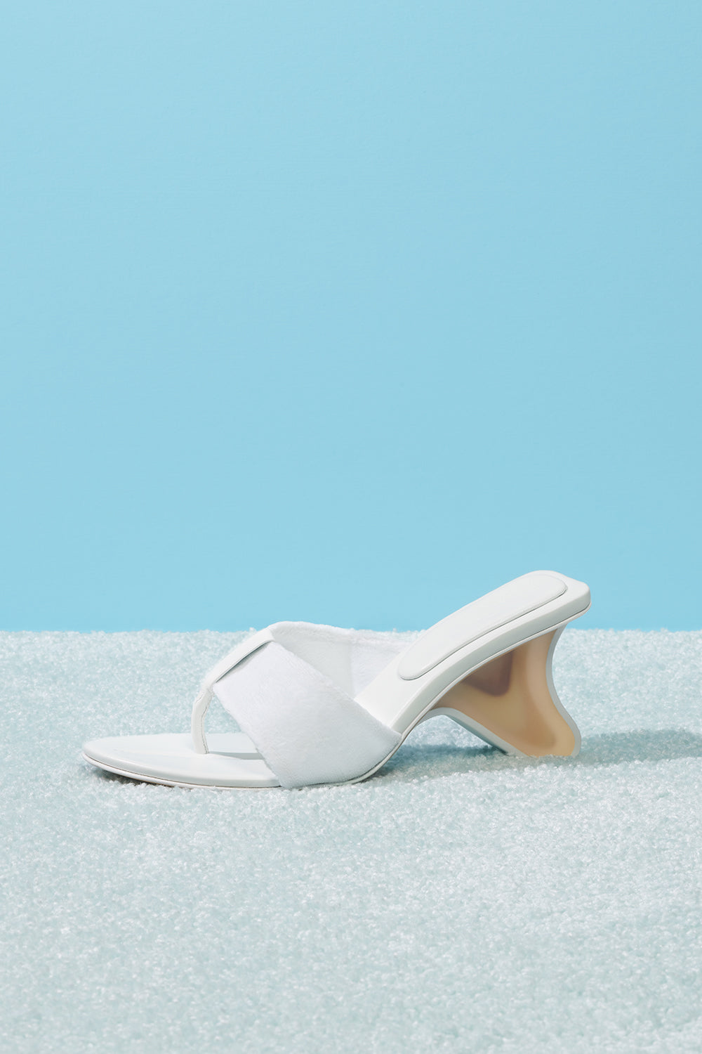 Surf Fin Heeled Sandal - White