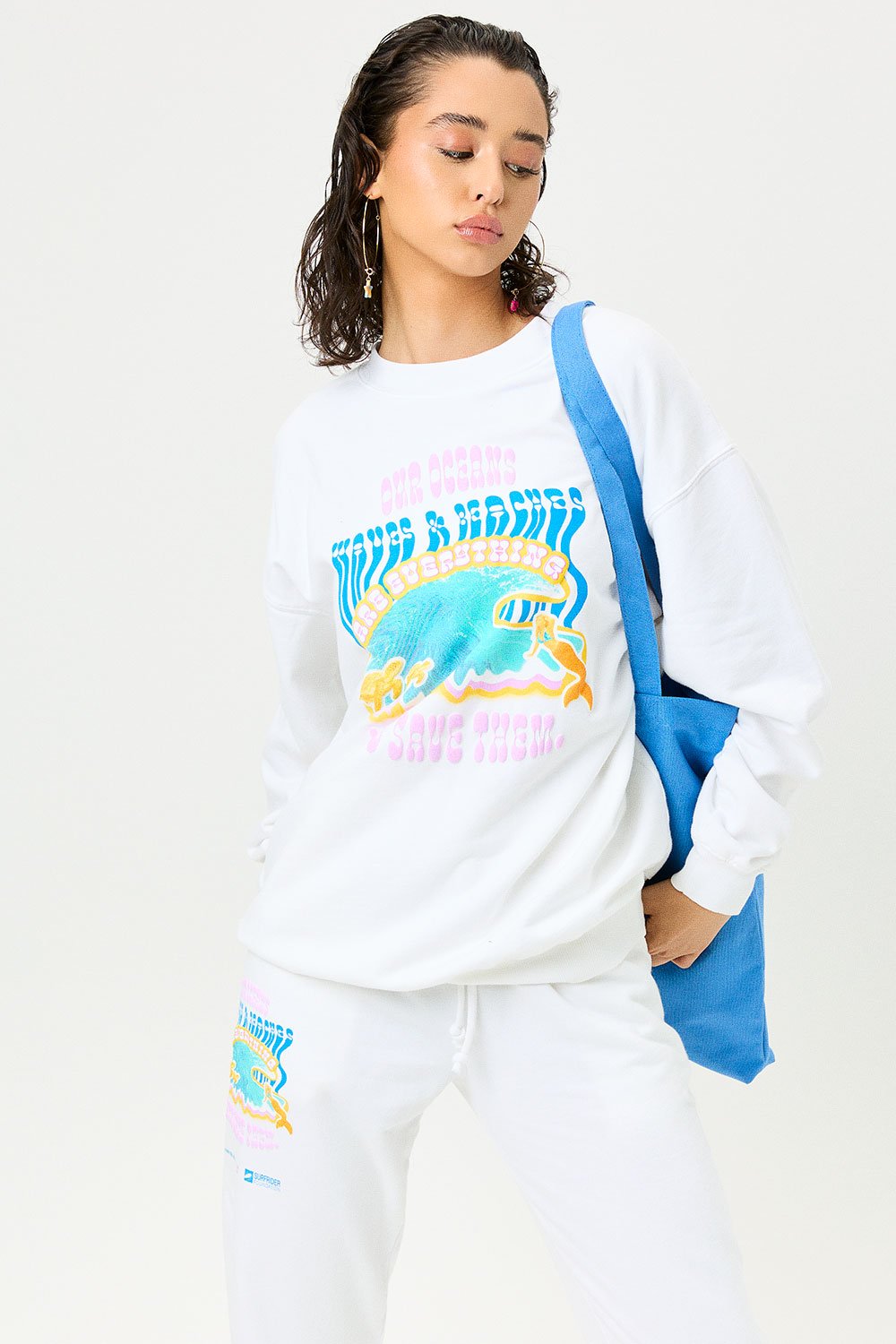 Bennie Crewneck Sweatshirt - White