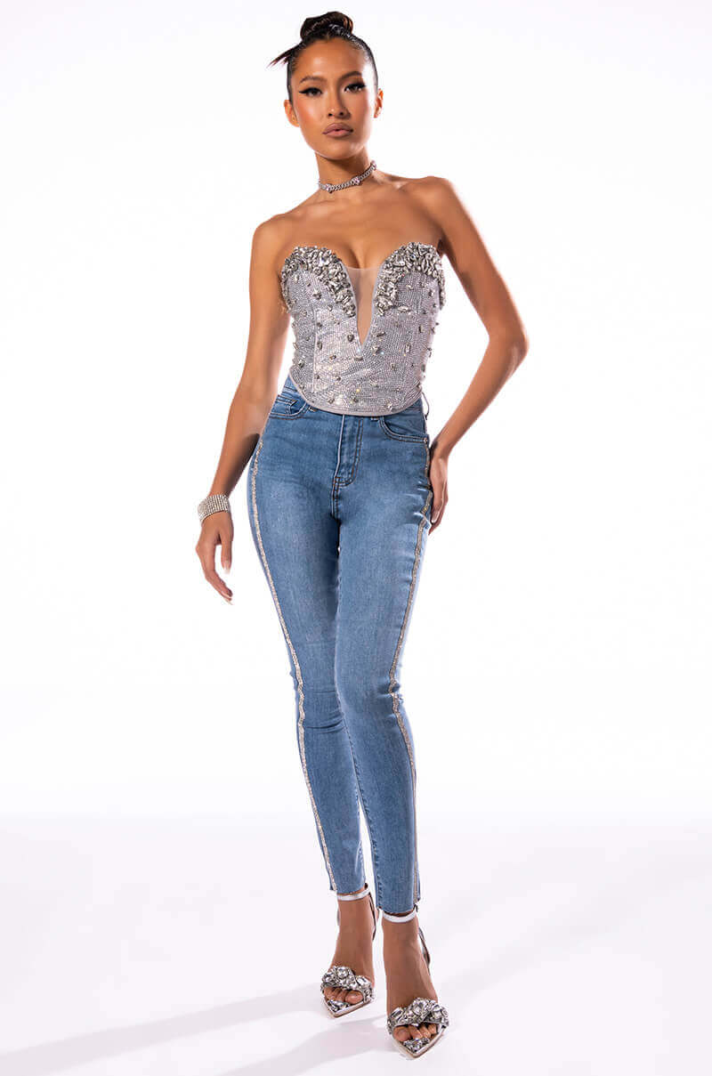 RAISE YOUR GLASS EMBELLISHED CORSET