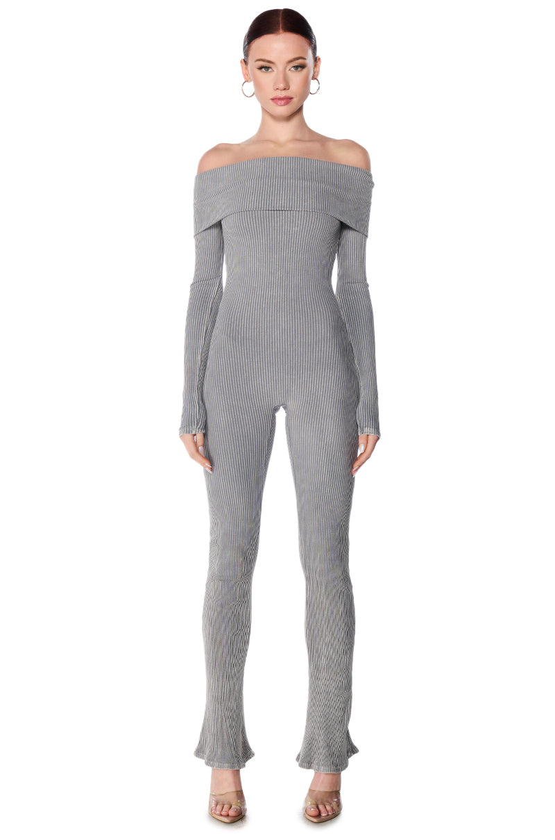 MIND YOUR BUSINESS KNIT JUMPSUIT