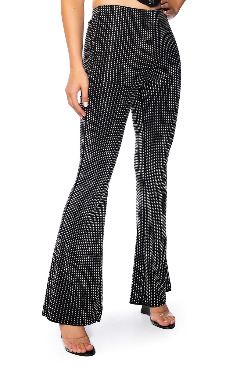 SHOW OUT RHINESTONE FLARE PANT