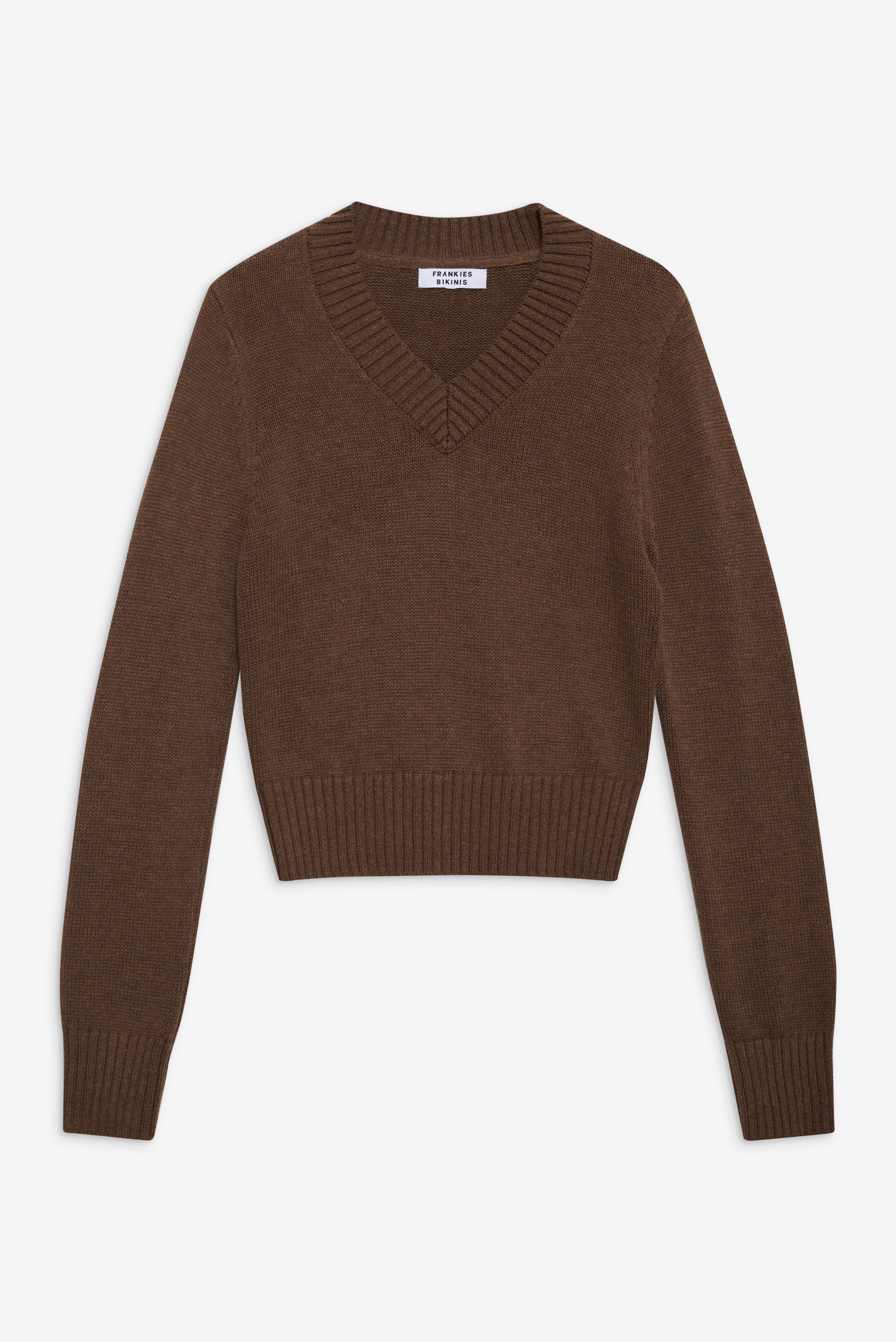 Rowe V Neck Knit Sweater - Maple