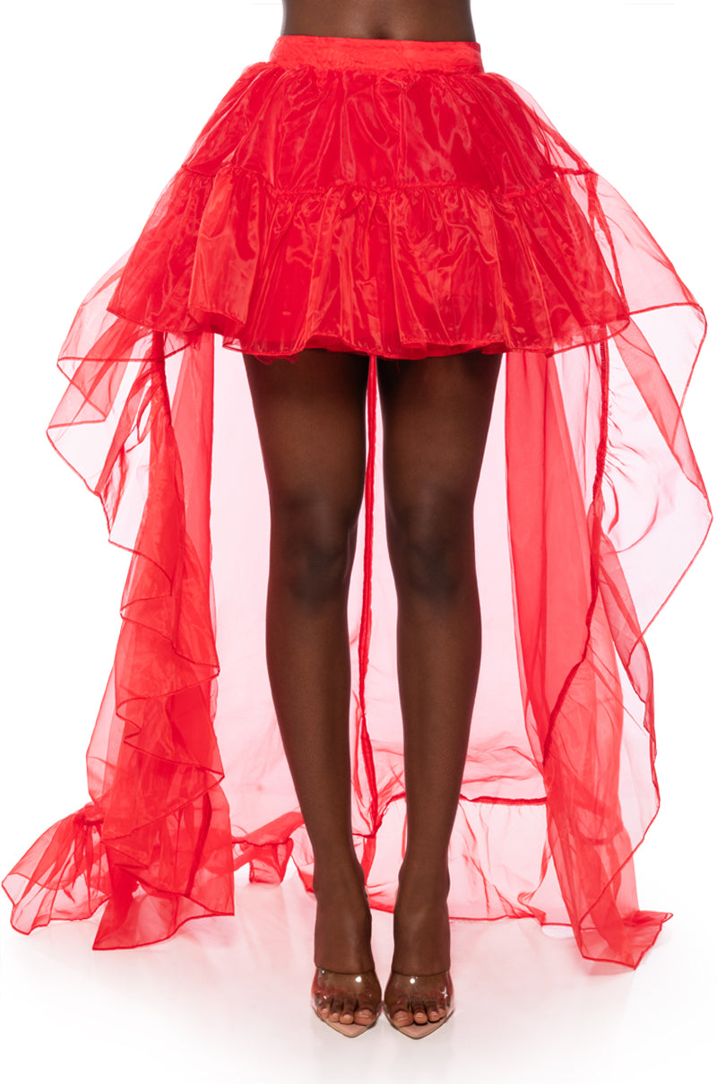 LOST IN A DREAM TULLE HIGH LOW SKIRT