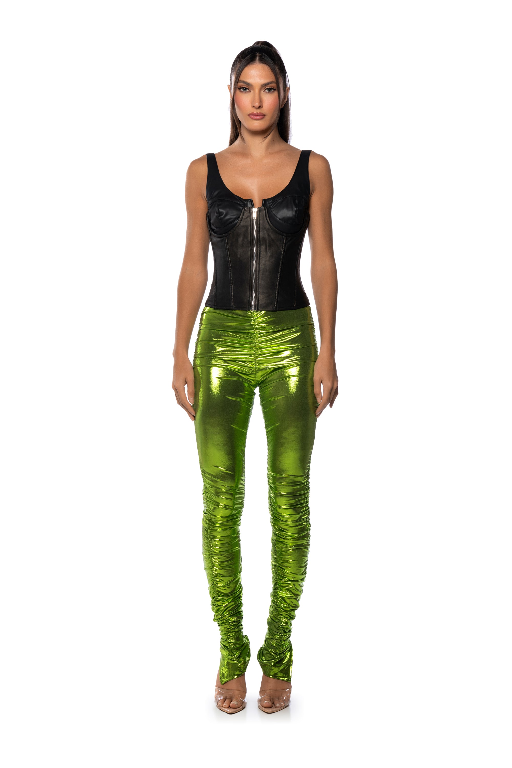 IN THE COSMOS METALLIC RUCHED LEGGING