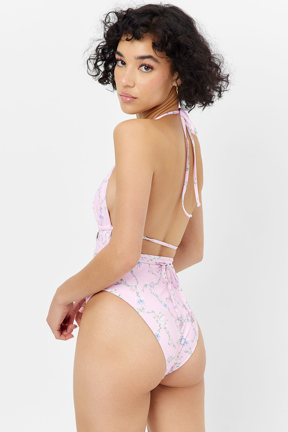 Gemma Floral Wrap One Piece Swimsuit - Fairytale