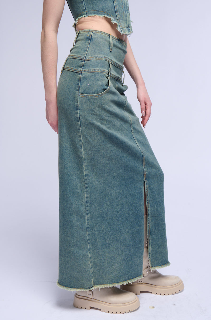 STERLING DENIM MAXI SKIRT