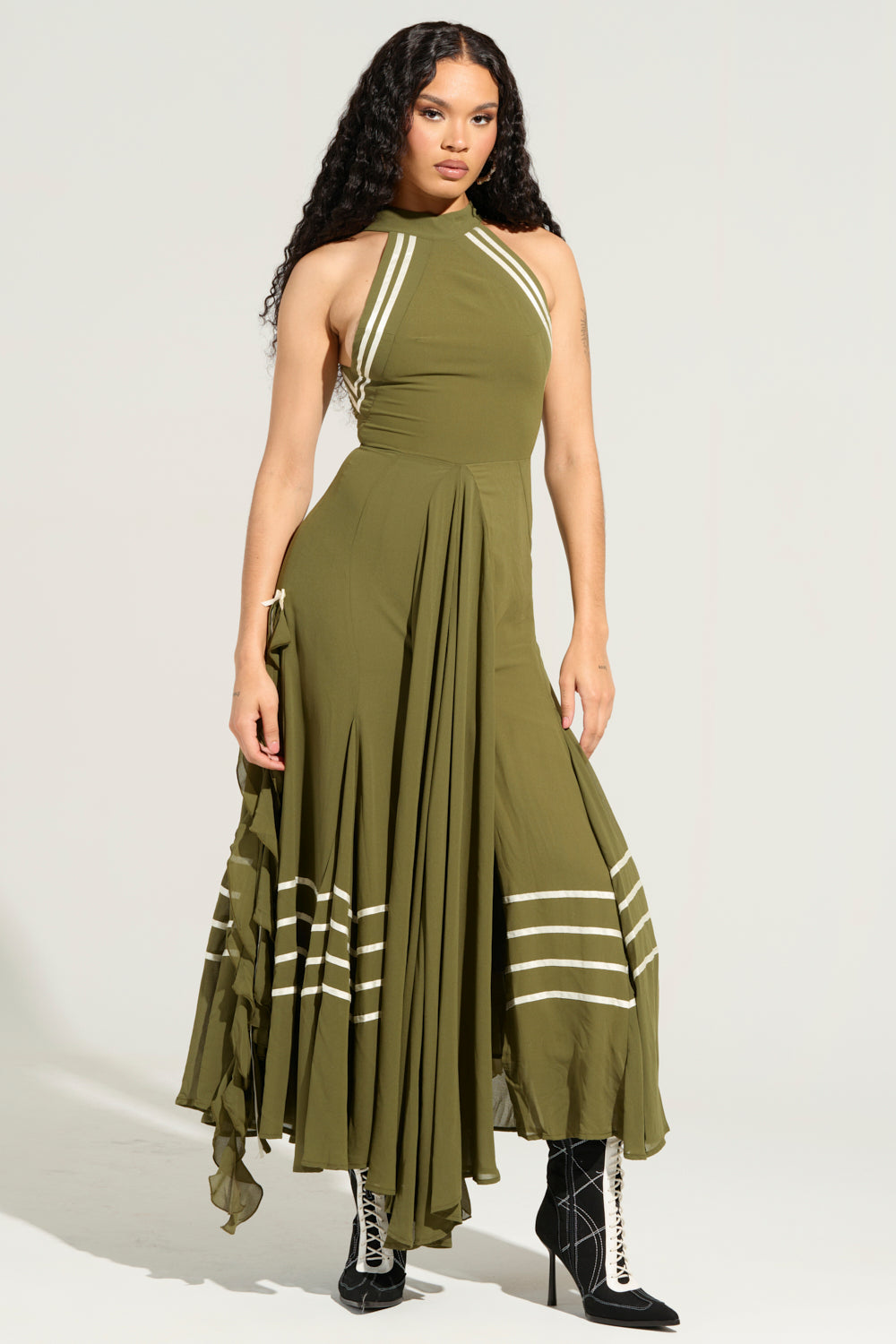 NO RISK NO FUN CHIFFON MAXI DRESS