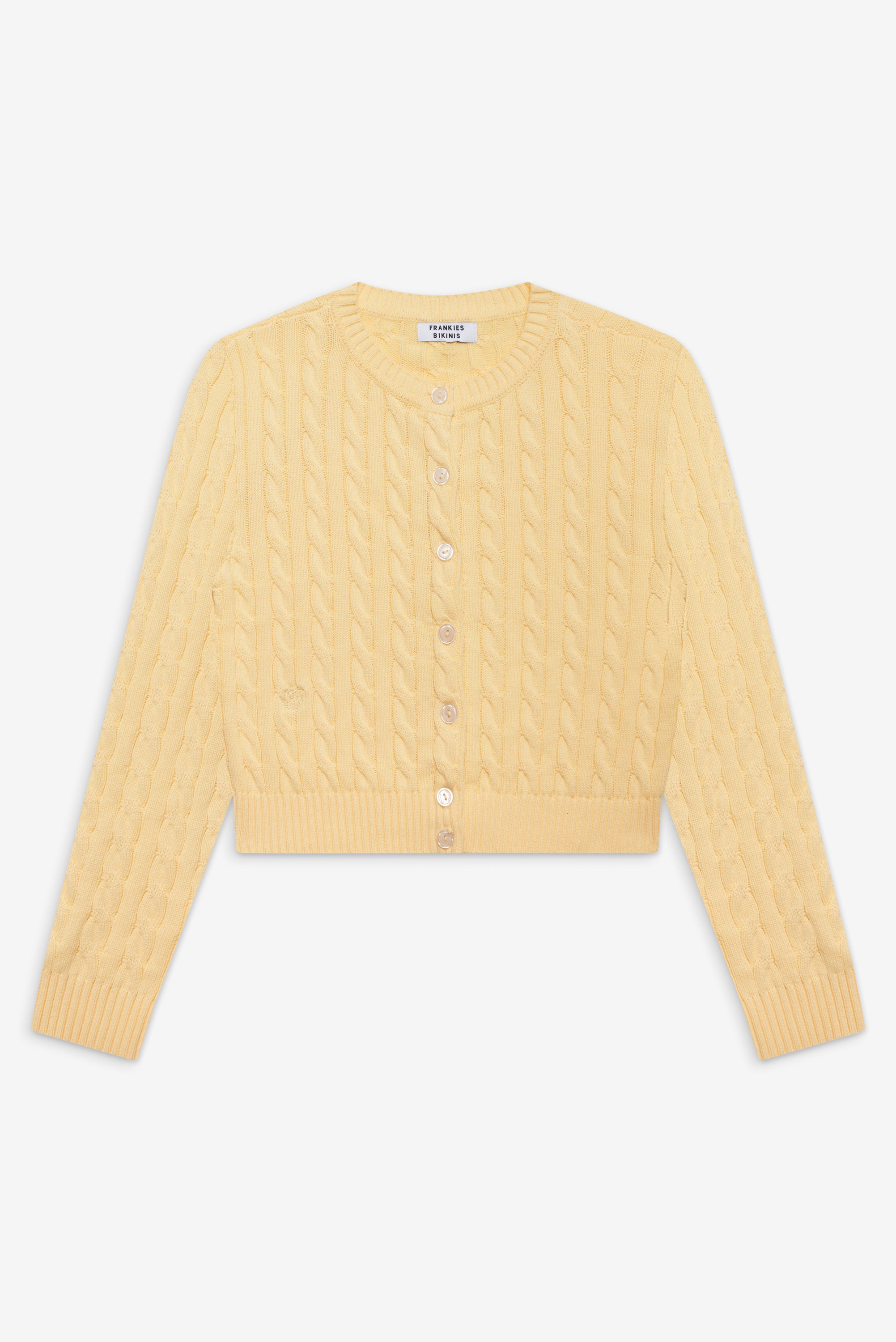 Dudley Cable Knit Cardigan - Vanilla Sugar