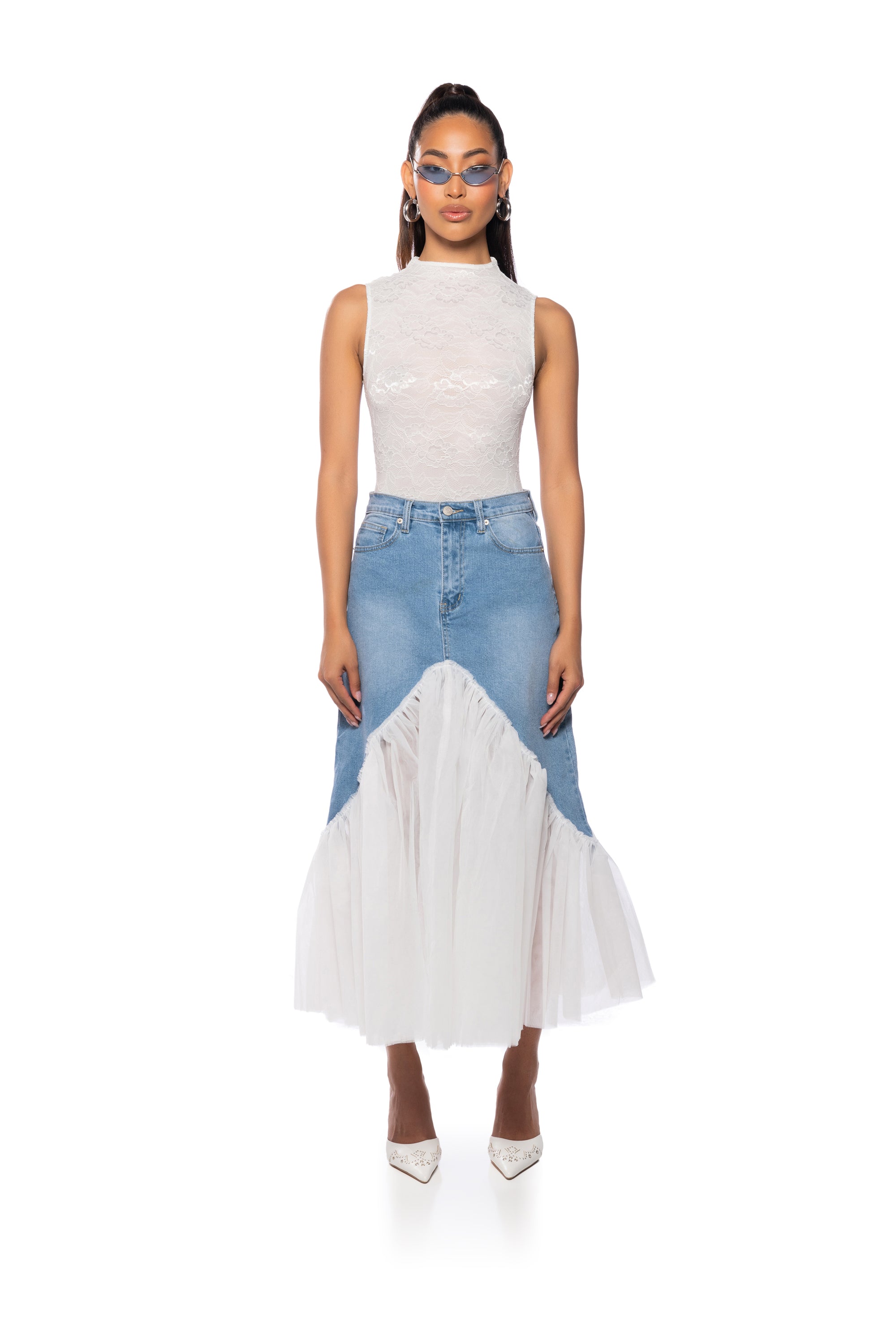 FANTASIA DENIM MAXI SKIRT