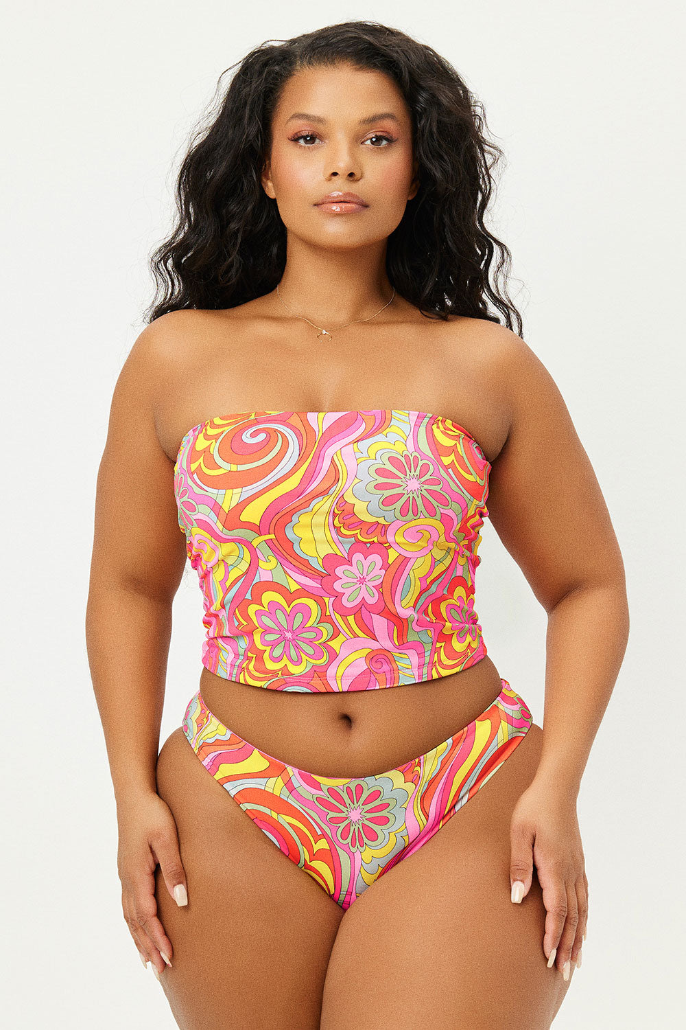 Peace Strapless Bikini Top - Far Out