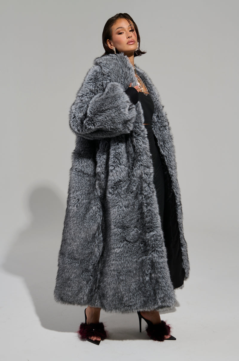 TSUNAMI FAUX FUR TRENCH