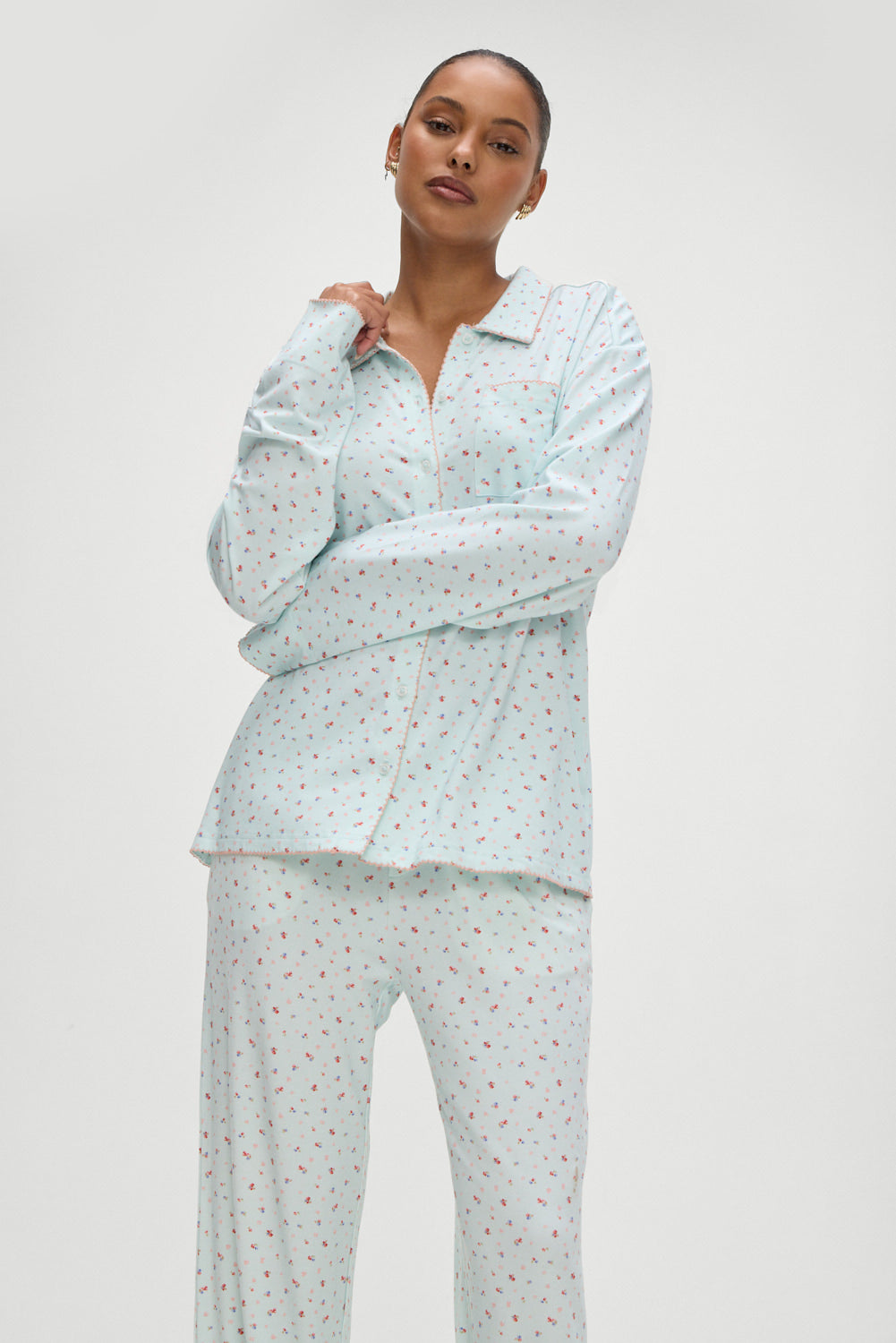 Rory Long Sleeve Sleep Shirt - Malibu Meadow