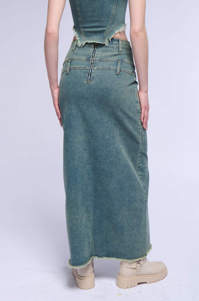 STERLING DENIM MAXI SKIRT