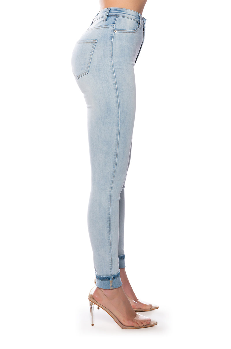 FLEX-FIT HIGH WAISTED SUPER STRETCHY SKINNY JEANS