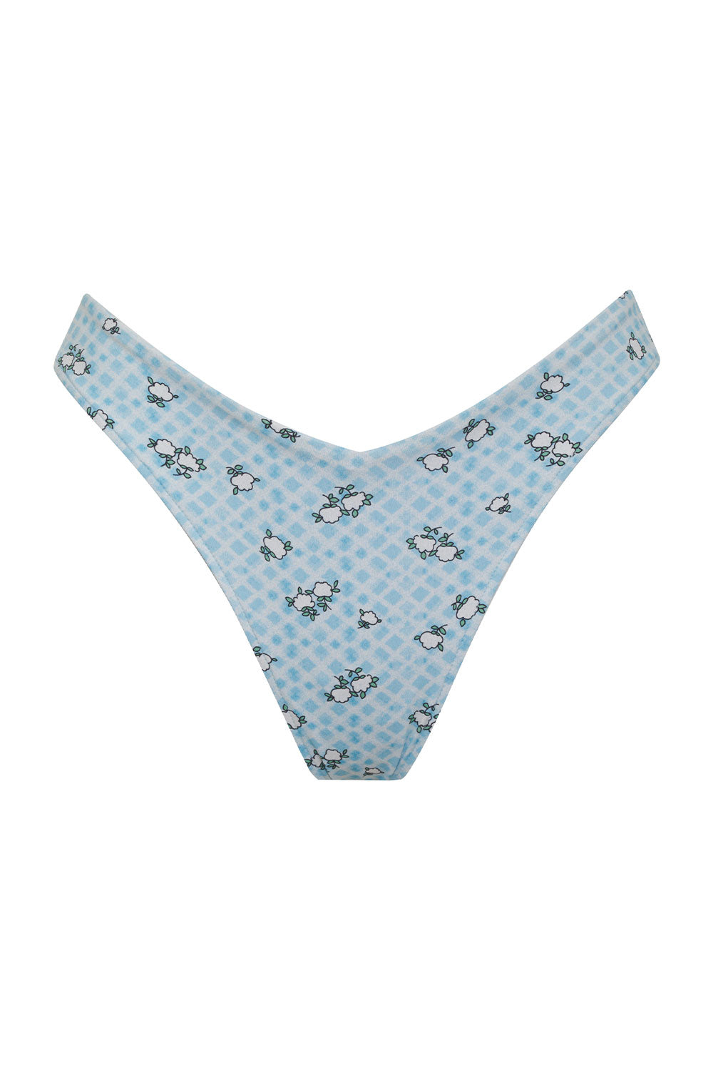 Enzo Gingham Cheeky Bikini Bottom - Posie