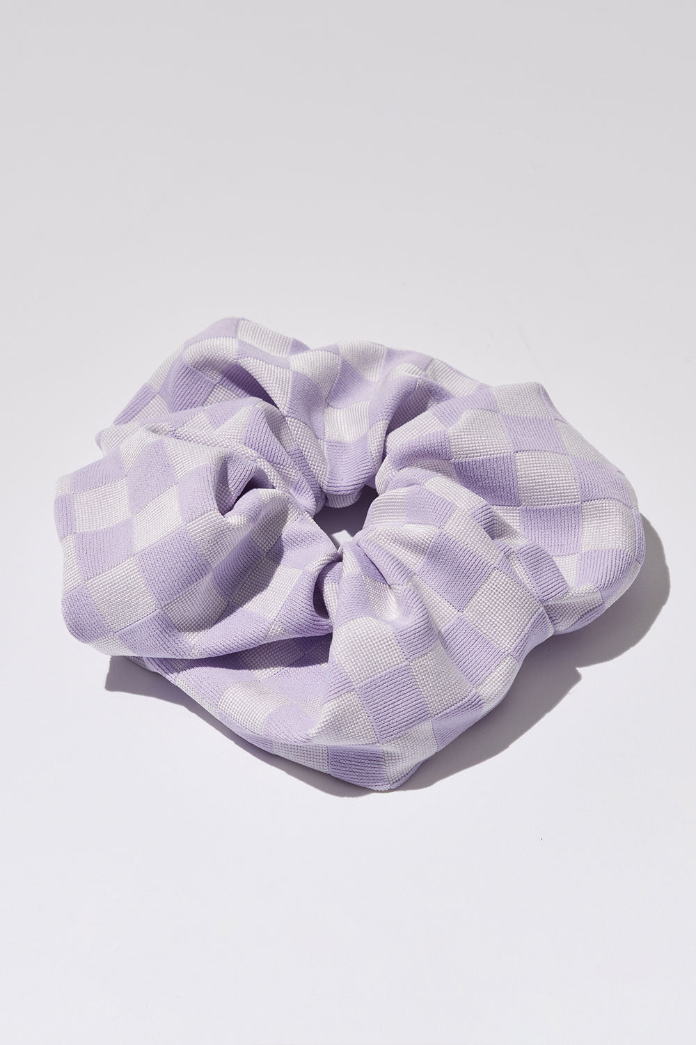 Katy Checkered Scrunchie - Purple Check